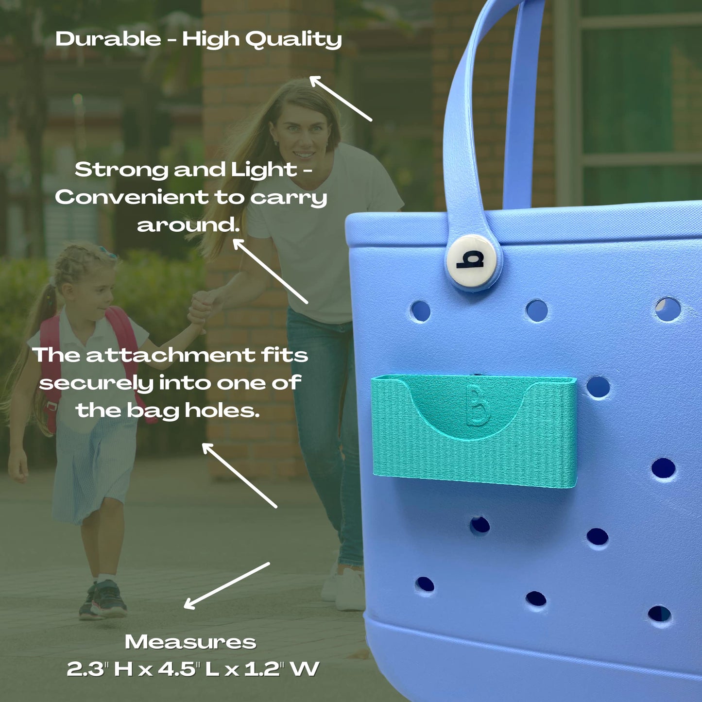 Boglets PREMIUM - Wallet Holder Accessories - Premium Collection - Compatible with Bogg Bag, Simply Southern & other Tote Bags - Decorative Accessories & Organizers - Made in USA - [Teal]