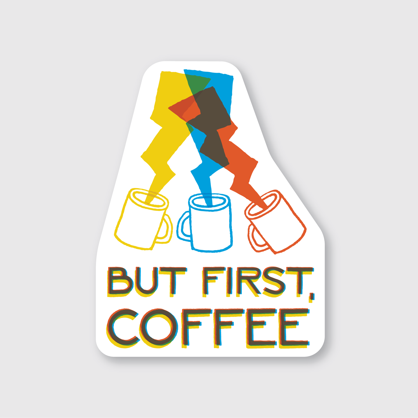 But First Coffee Electric Sticker