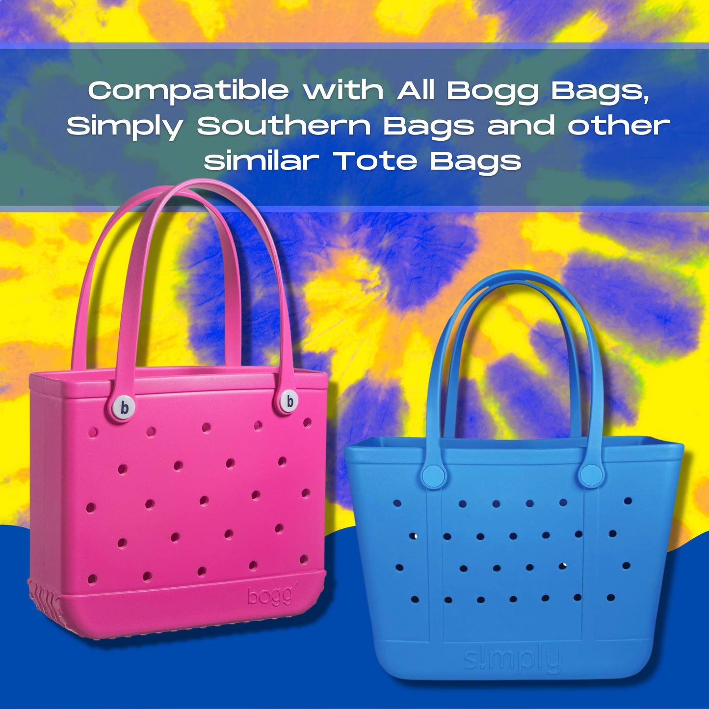 Boglets PREMIUM - Wallet Holder Accessories - Premium Collection - Compatible with Bogg Bag, Simply Southern & other Tote Bags - Decorative Accessories & Organizers - Made in USA - [Yellow]