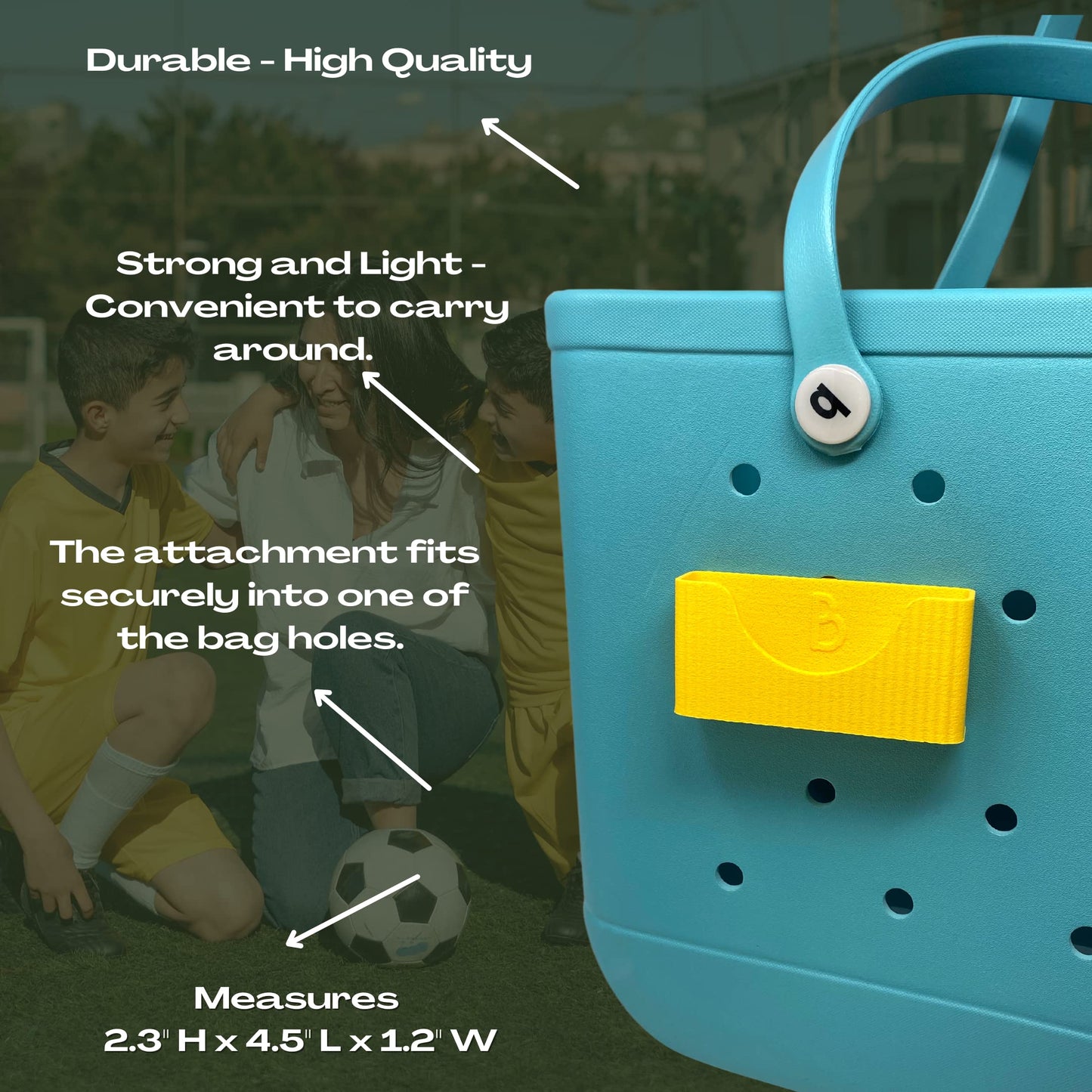 Boglets PREMIUM - Wallet Holder Accessories - Premium Collection - Compatible with Bogg Bag, Simply Southern & other Tote Bags - Decorative Accessories & Organizers - Made in USA - [Yellow]