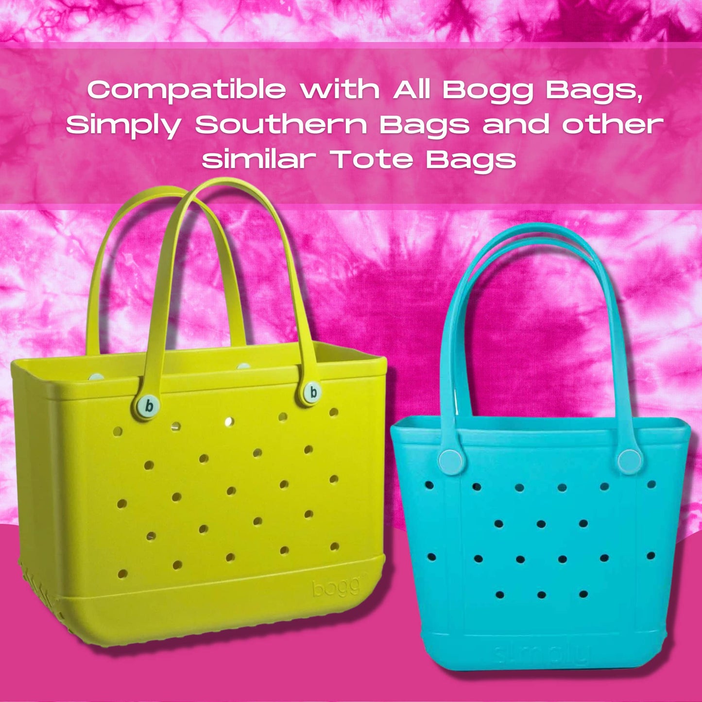 Boglets PREMIUM - Wallet Holder Accessories - Premium Collection - Compatible with Bogg Bag, Simply Southern & other Tote Bags - Decorative Accessories & Organizers - Made in USA - [Pink]