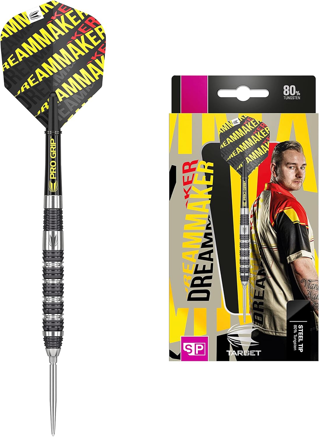 DIMITRI VAN DEN BERGH 80% SP STEEL TIP DARTS