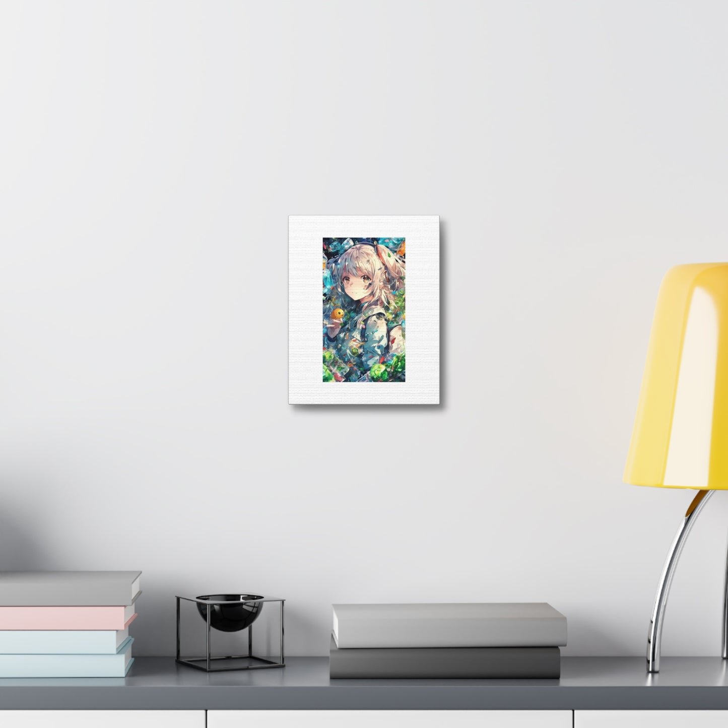 Crystal Bottle Anime Portrait Bright Room Canvas