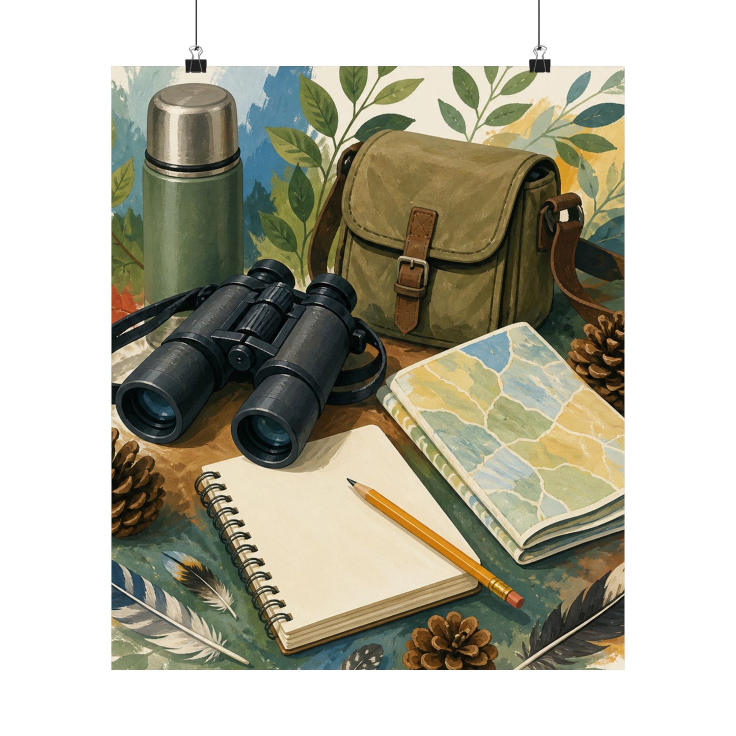 Peaceful Birdwatching Hobby Art Poster