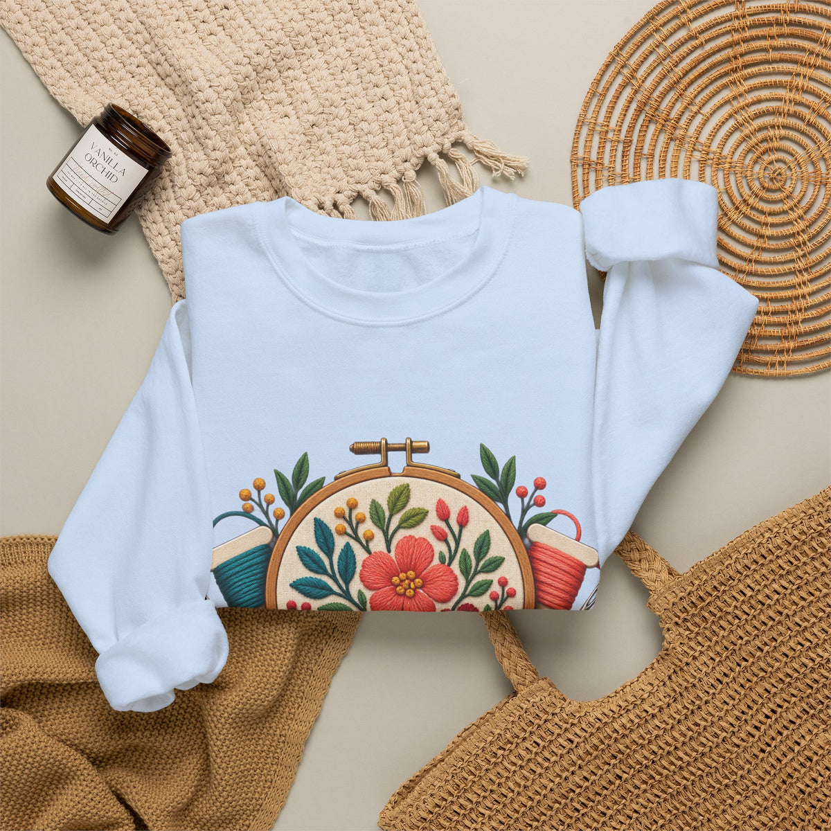 Botanical Embroidery Workshop Sweatshirt