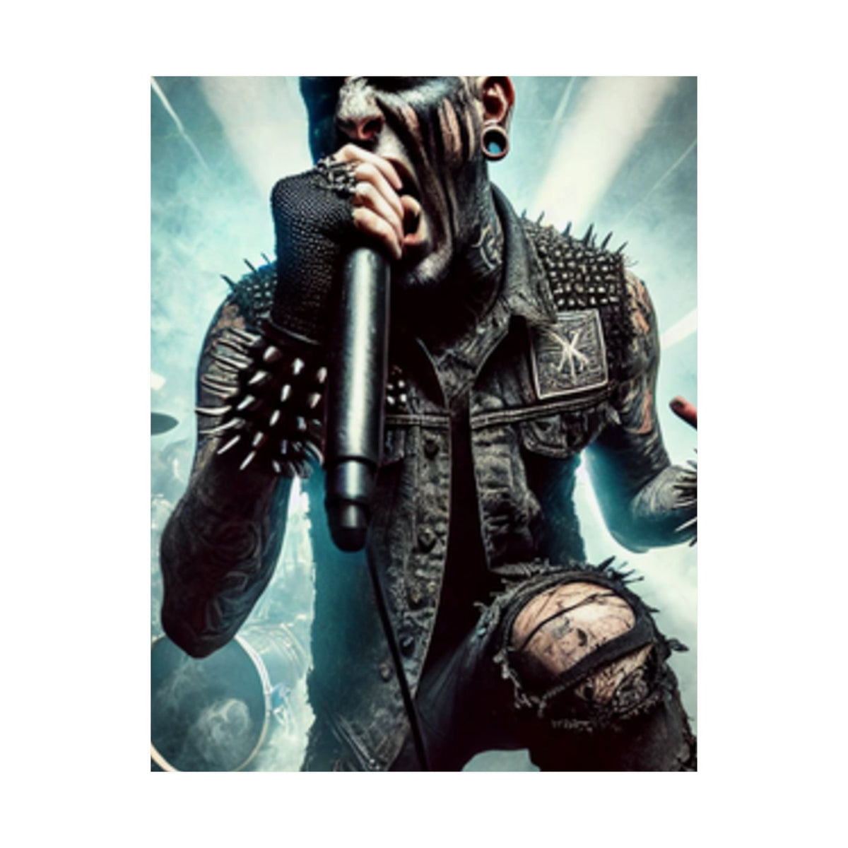 Punk Rock Vocalist Stage Energy Music Room Poster