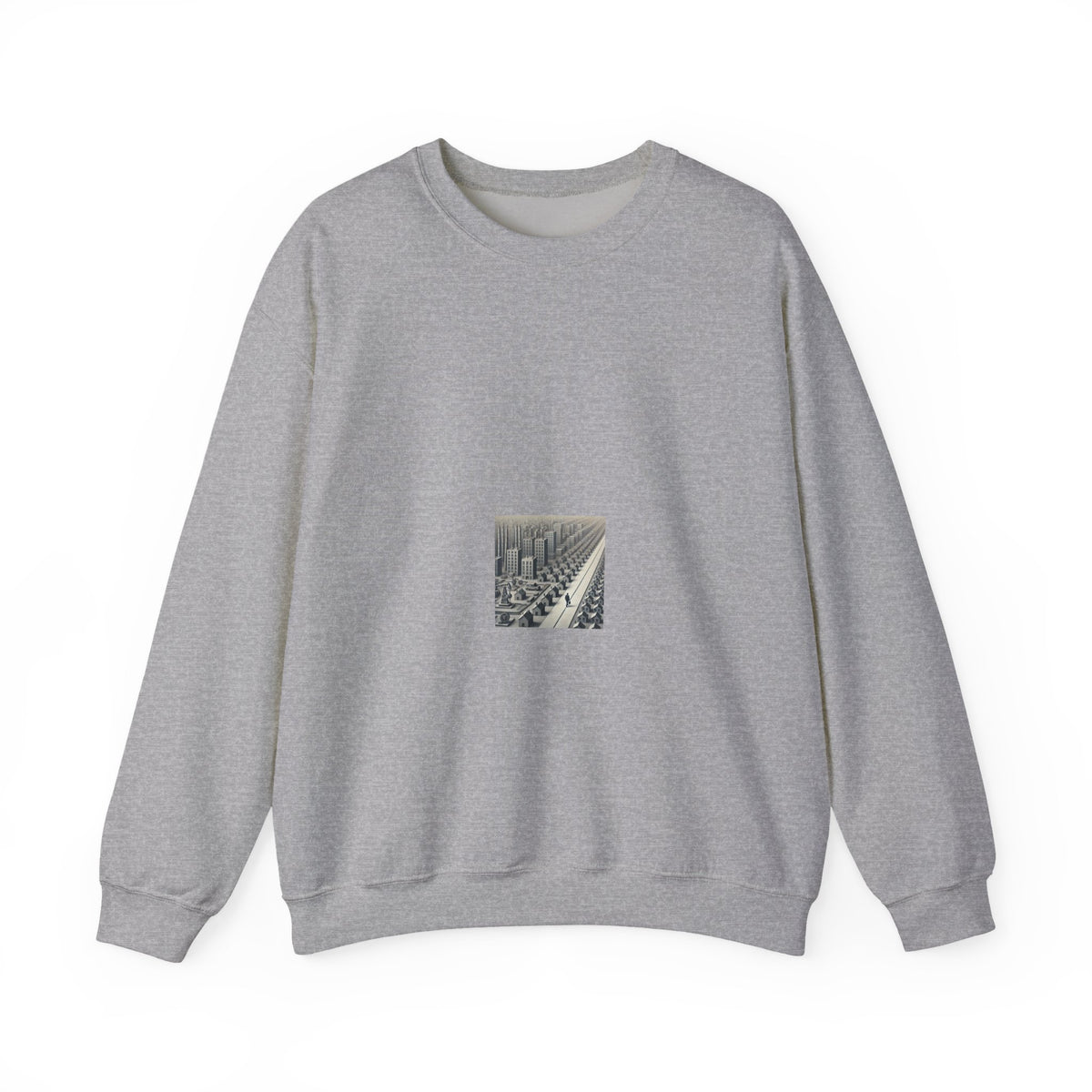 Monochrome Urban Factory Cityscape Crewneck Sweatshirt City Gift