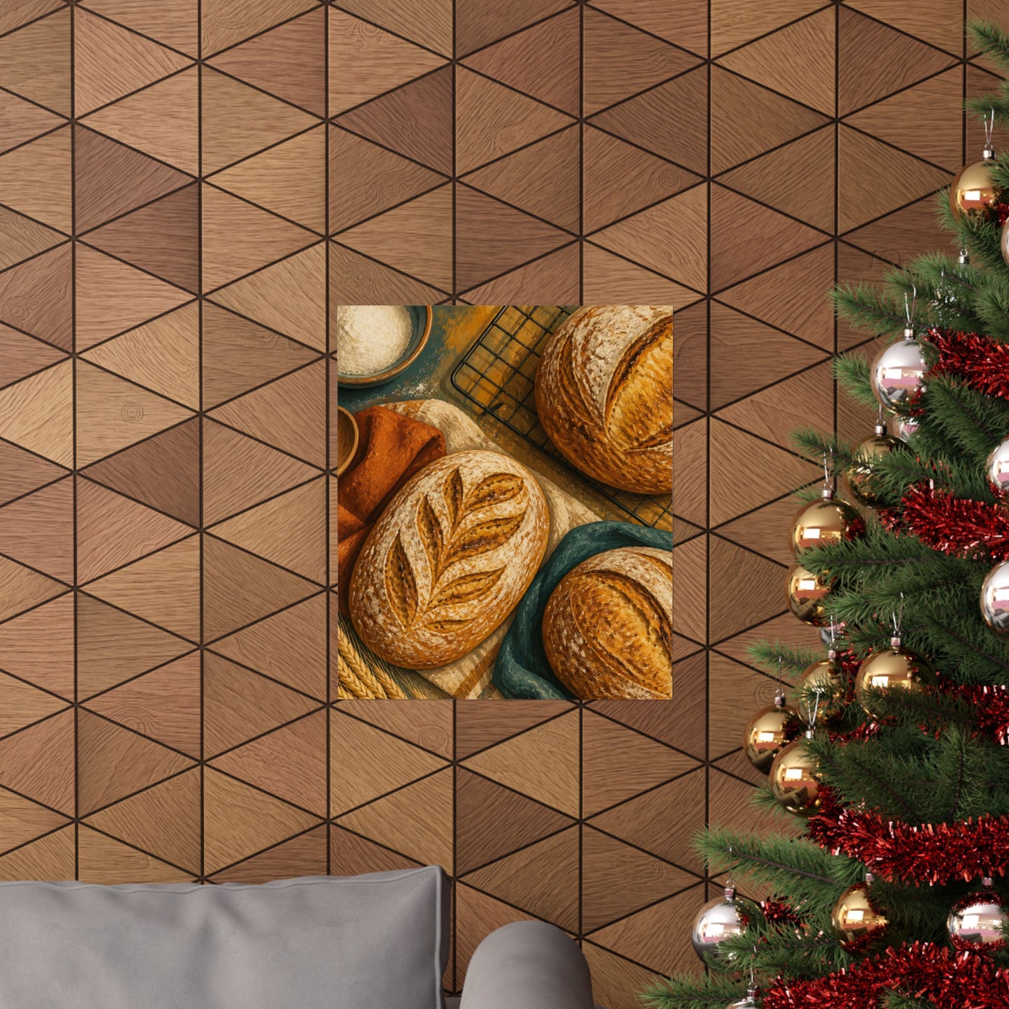 Artisan Bread Baking Still Life Poster