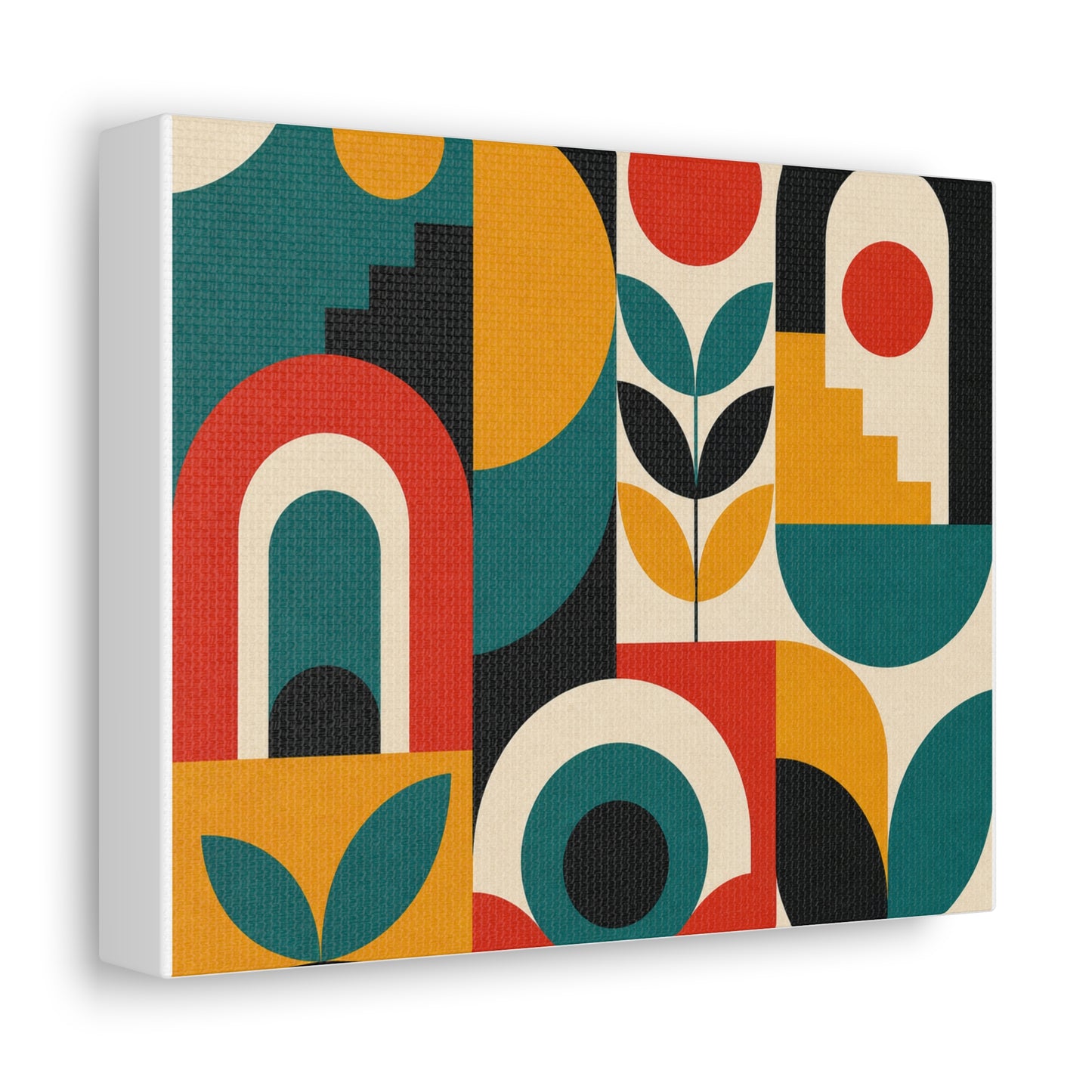 Mid Century Arches Botanical Geometric Canvas Art