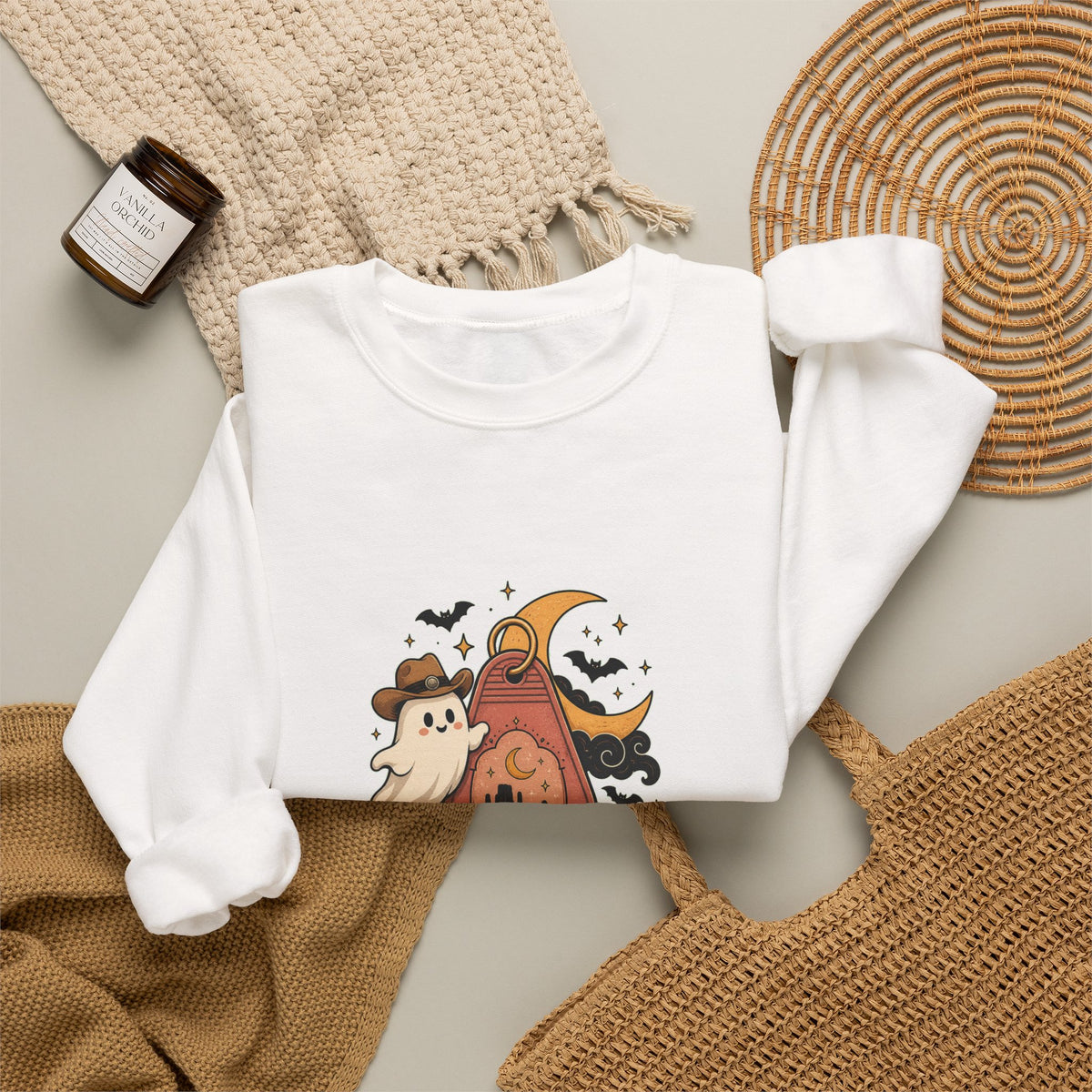 Haunted Desert Keytag Ghost Halloween Sweatshirt