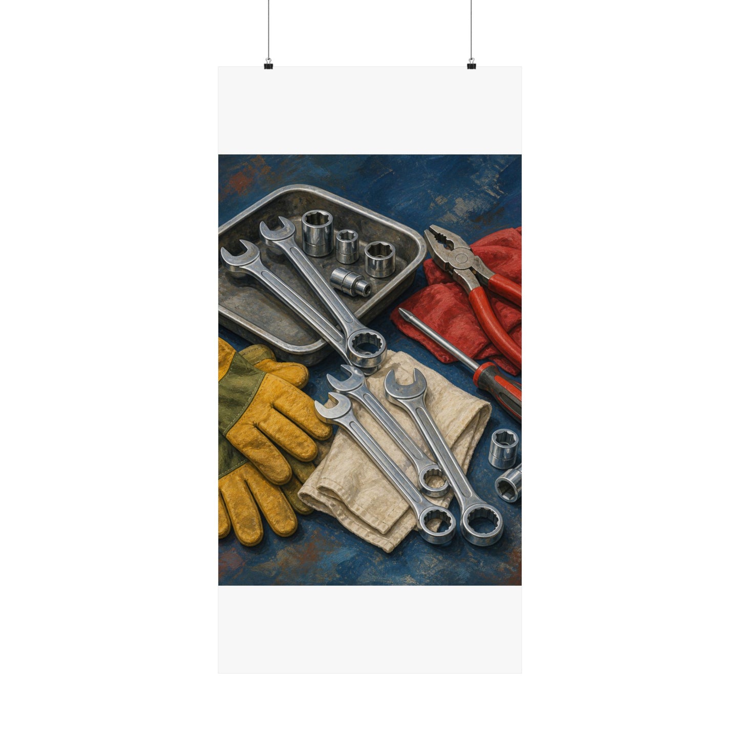 Classic Mechanic Hand Tools Art Poster