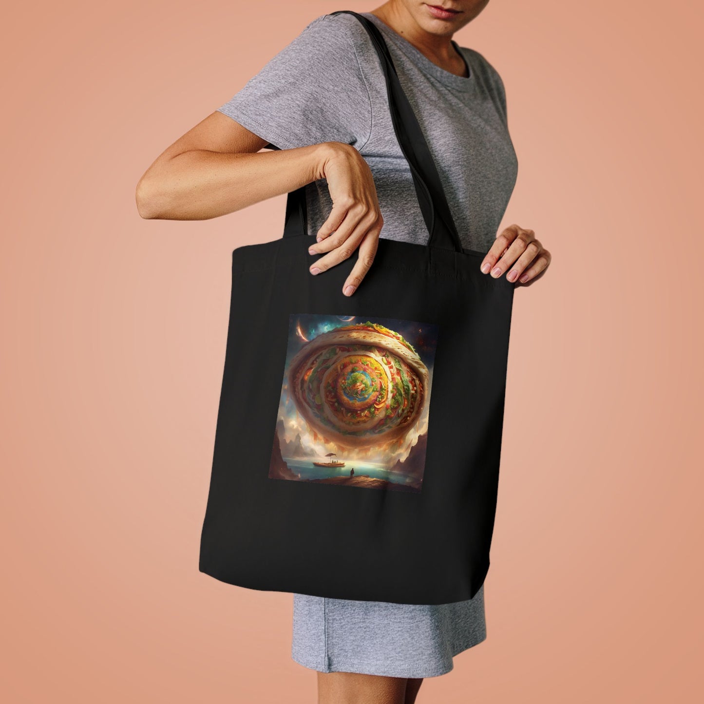 Cosmic Taco Portal Surreal Food Fantasy Art Tote Bag