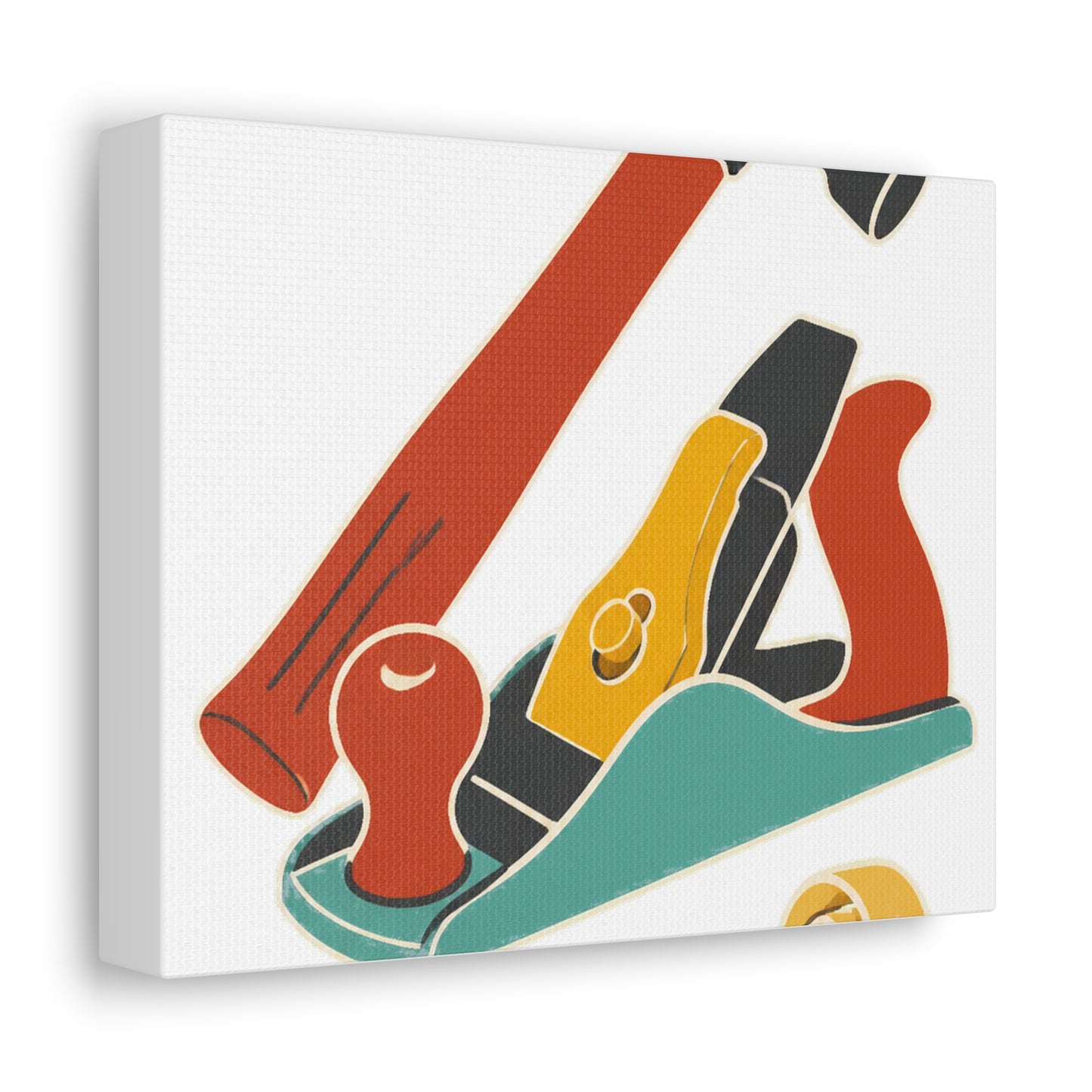Carpenter Hammer Hand Plane Woodworking Canvas Art