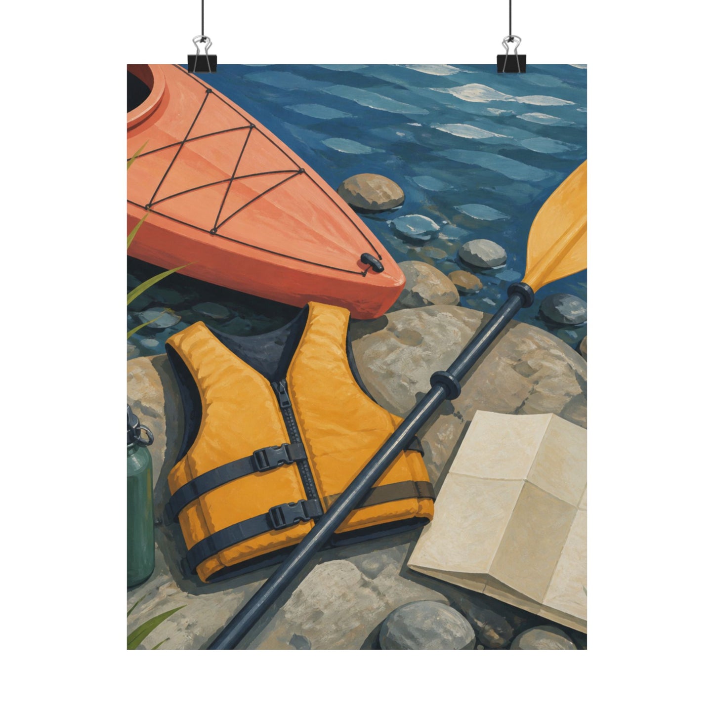 Calm Kayaking Adventure Art Poster
