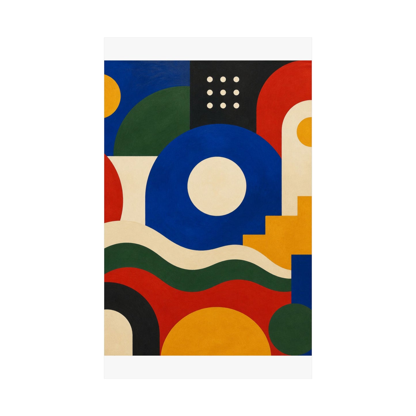 Bold Geometric Balance Abstract Art Poster