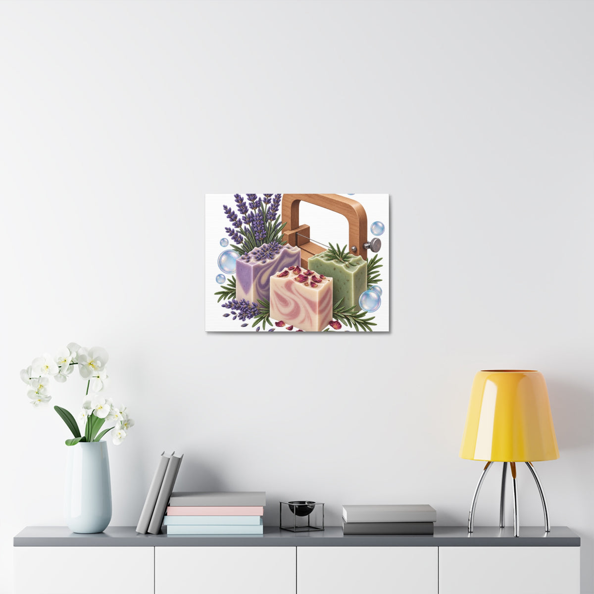 Botanical Soap Making Lavender and Herbs Canvas