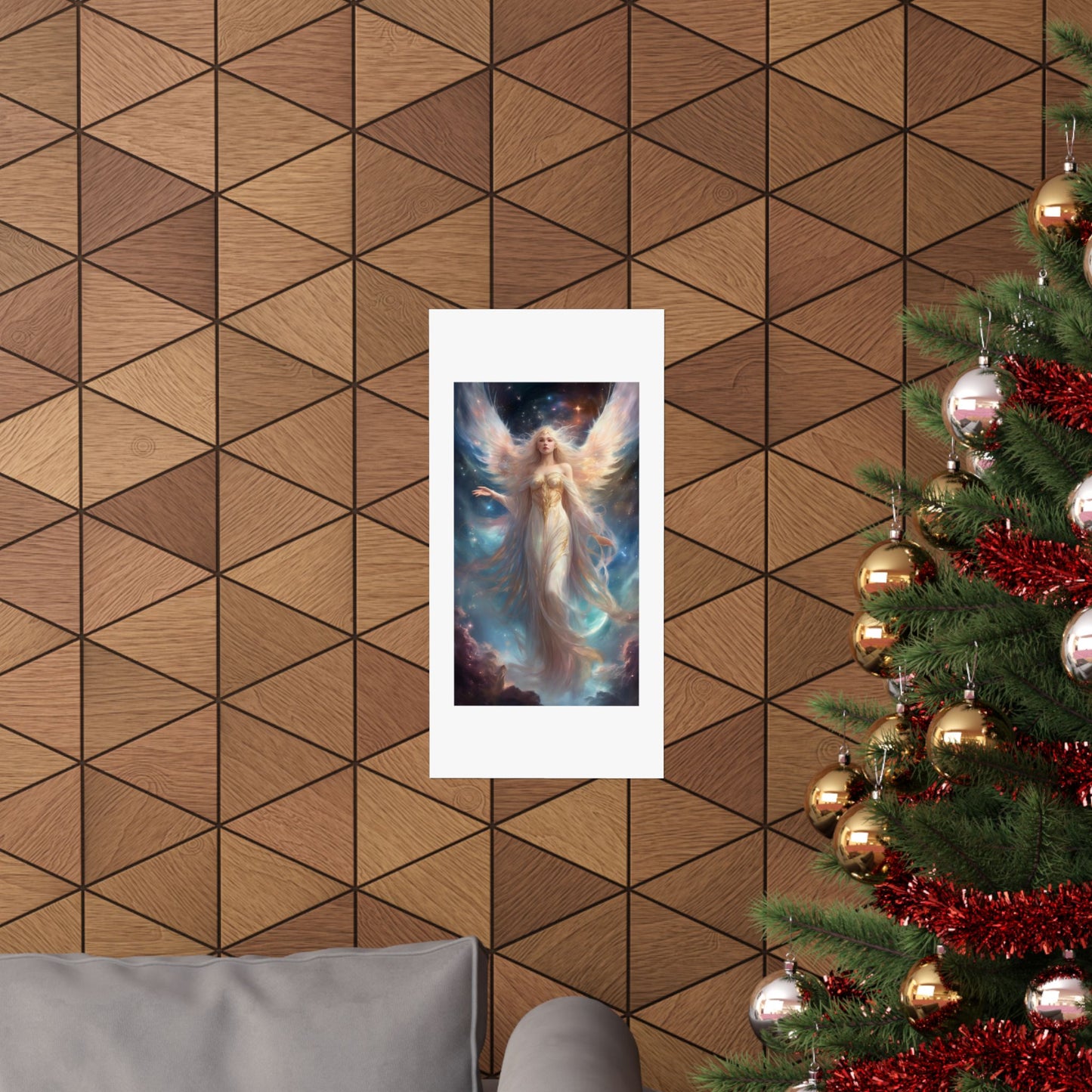 Celestial Winged Heroine Fantasy Portrait Poster