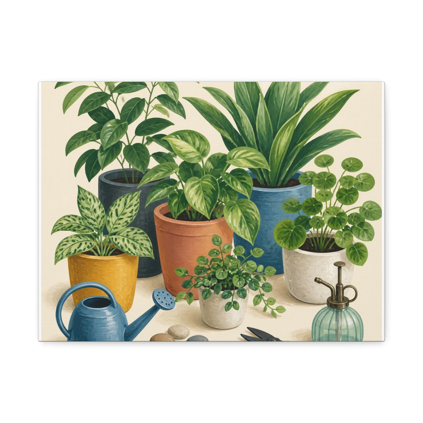 Calm Indoor Houseplant Collection Art Canvas Art