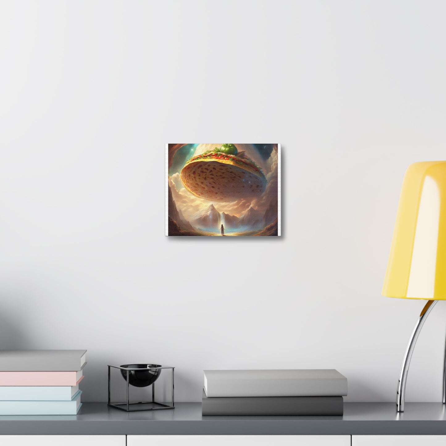Cosmic Taco UFO Surreal Food Fantasy Art Canvas
