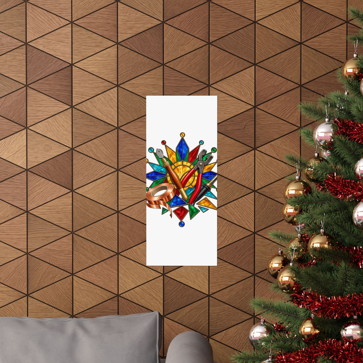 Stained Glass Workshop Tools Poster