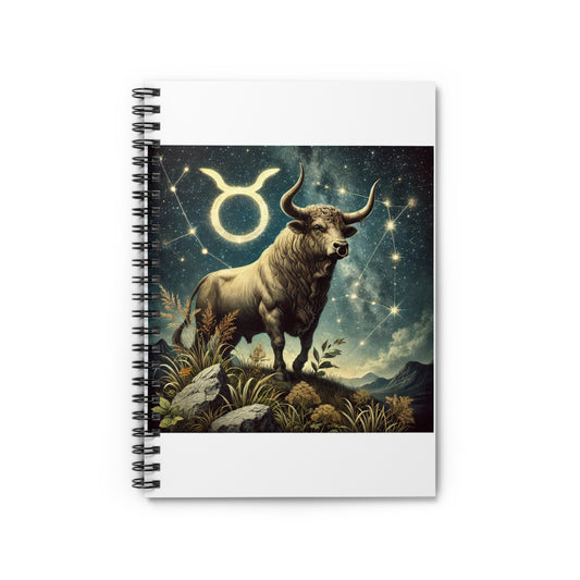 Taurus Bull Constellation Celestial Spiral Notebook