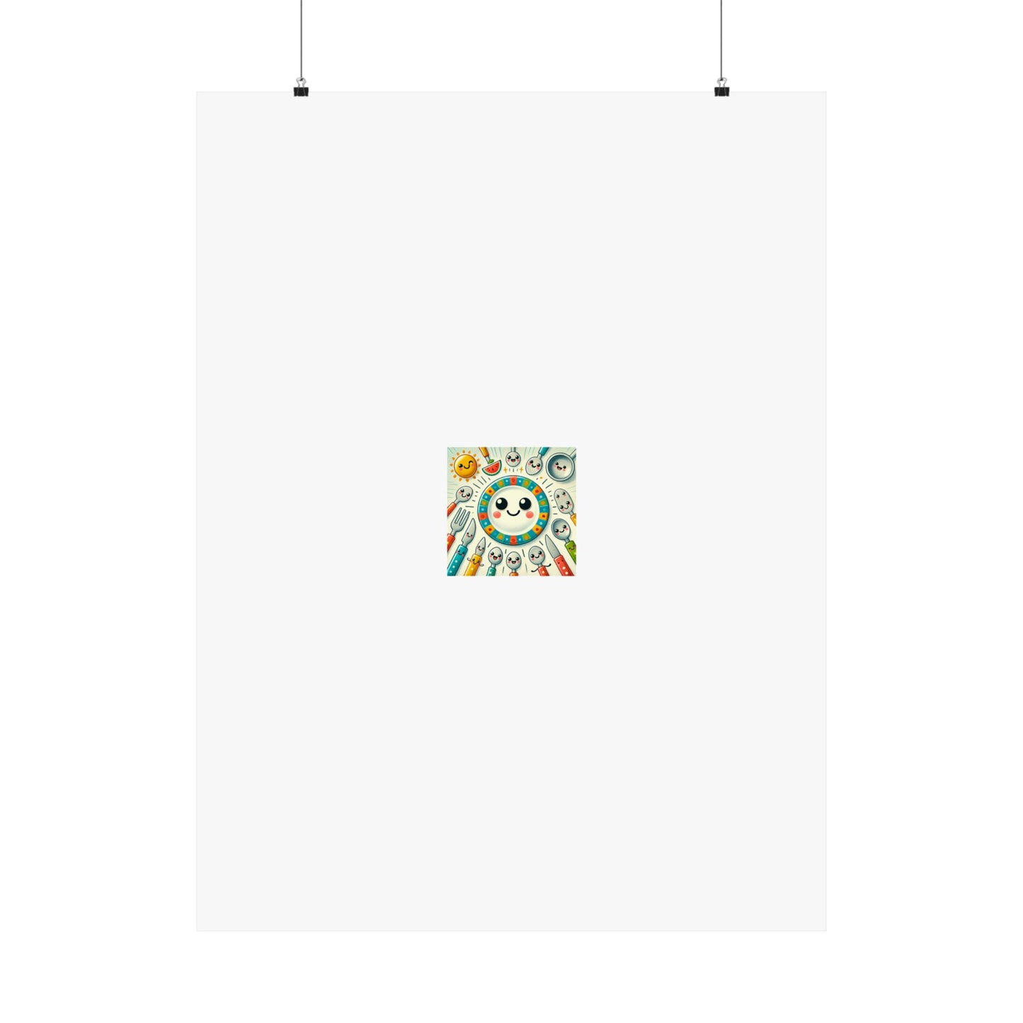 Happy Little Kitchen Club Kawaii Food Poster Kitchen Wall Art Decor
