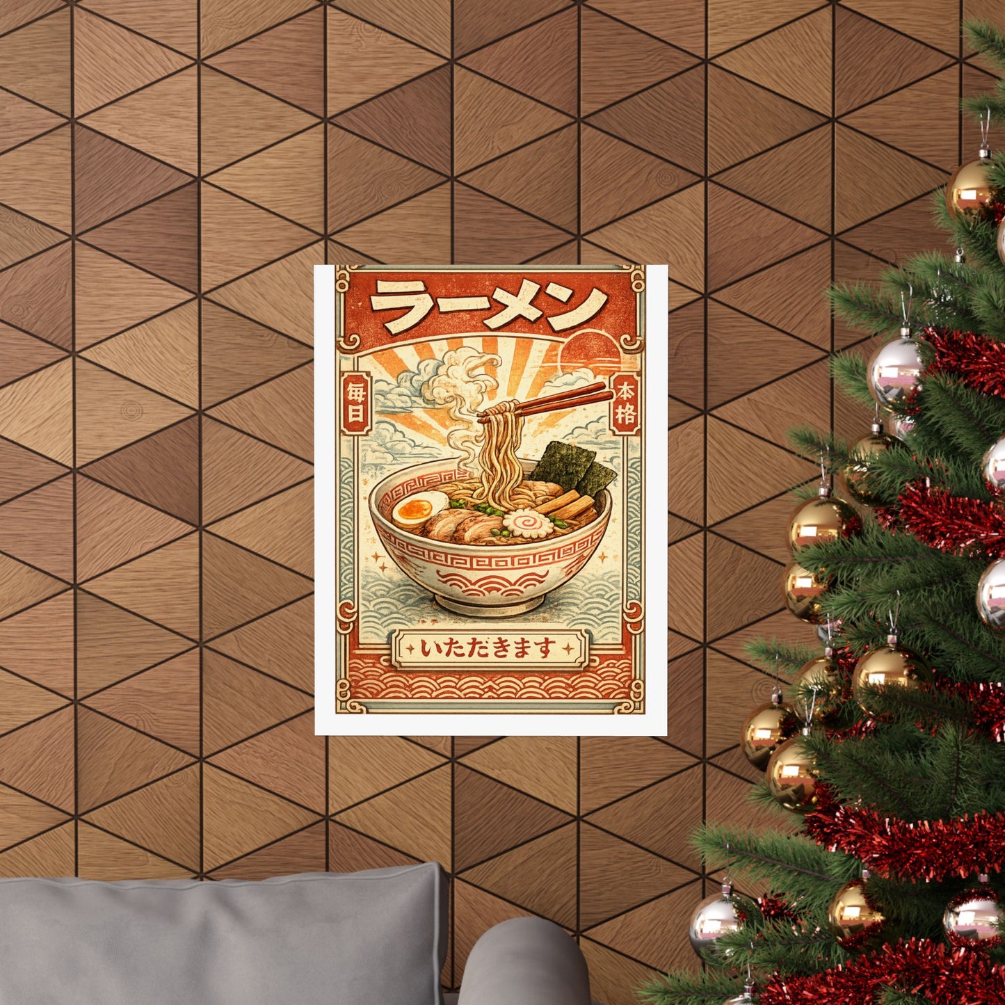 Vintage Ramen Bowl Japanese Food Art Poster