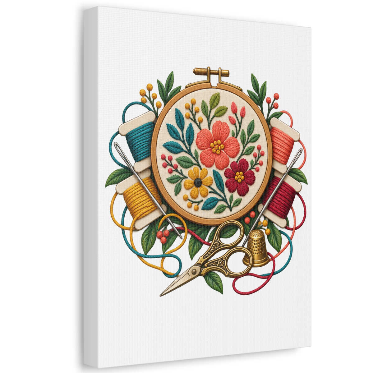 Botanical Embroidery Workshop Canvas