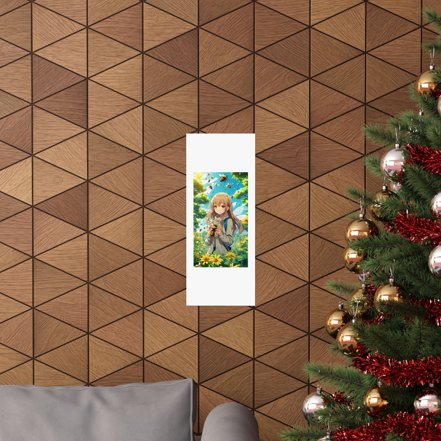Bee Fairy Garden Anime Nature Art Poster