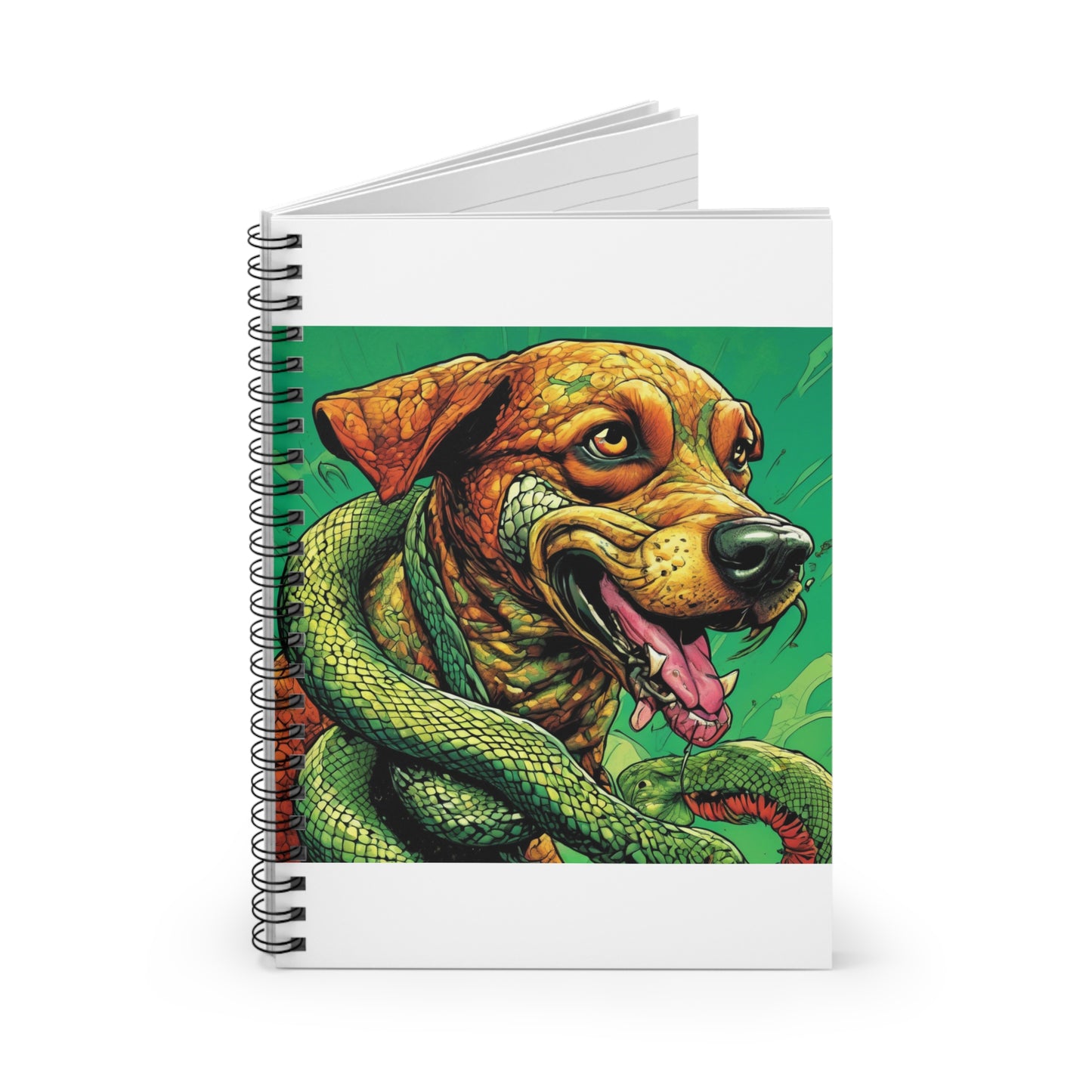 Serpent Guardian Dog Bold Fantasy Spiral Notebook