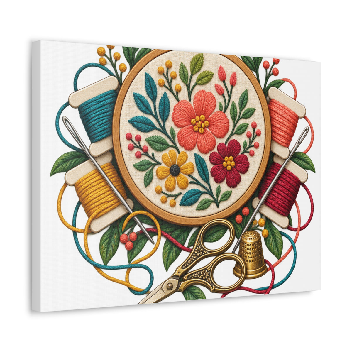 Botanical Embroidery Workshop Canvas
