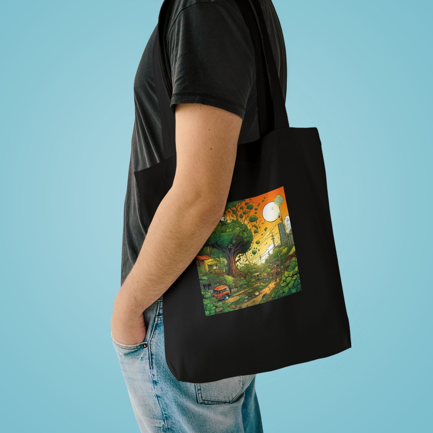 Cottage Road Landscape Nature Gift Art Tote Bag