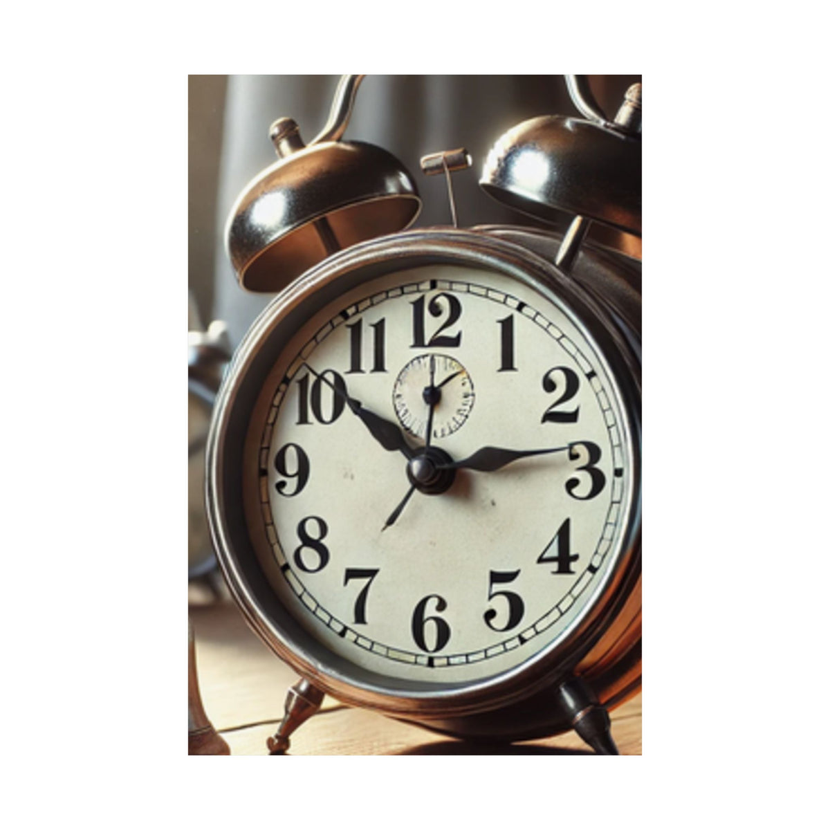 Vintage Alarm Clock Morning Routine Classic Clock Poster
