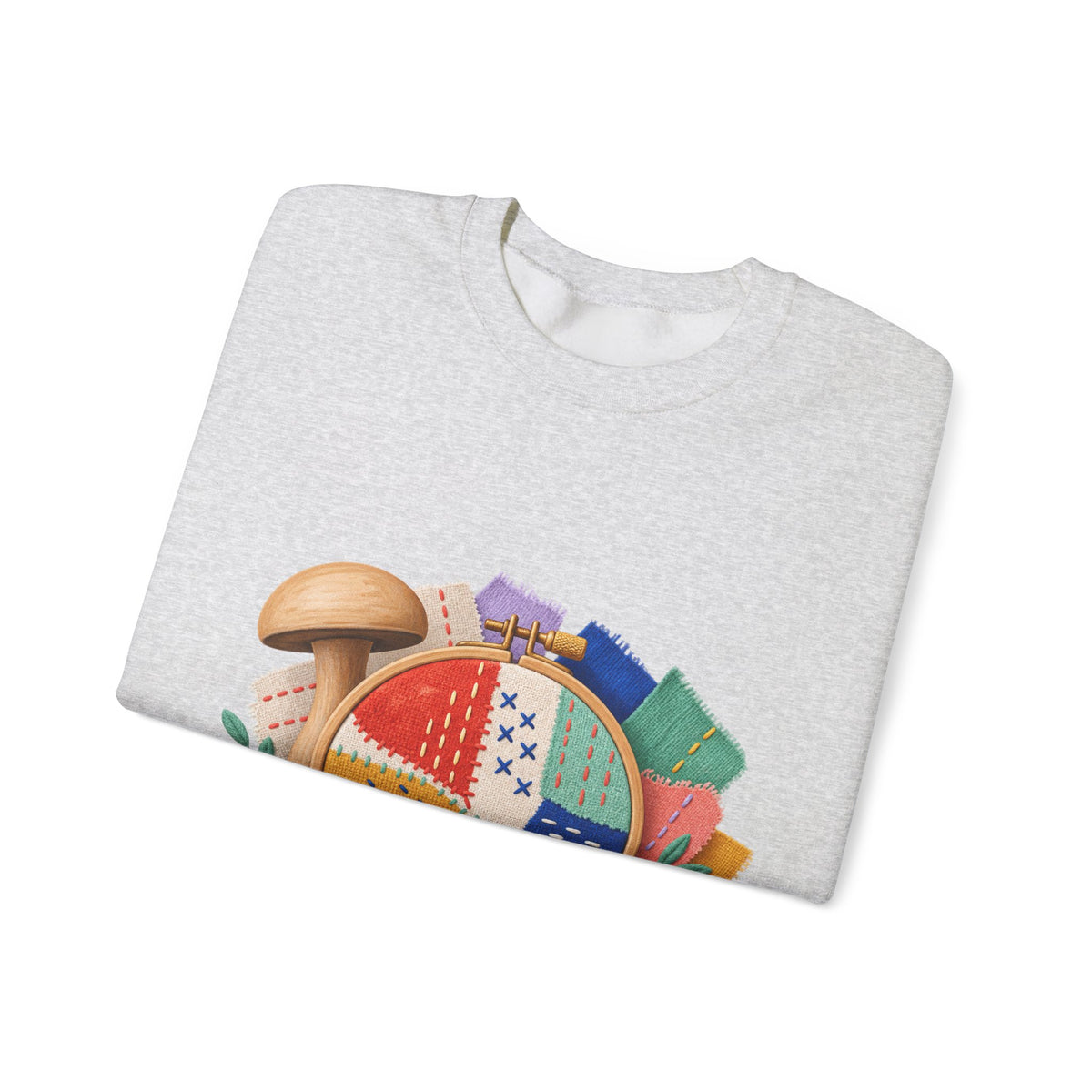 Colorful Visible Mending Workshop Sweatshirt