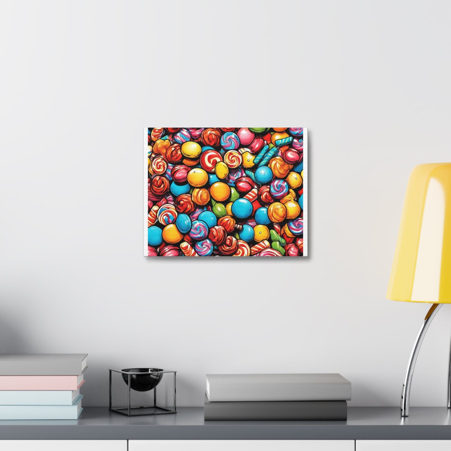 Colorful Candy Pattern Sweets Gift Art Canvas