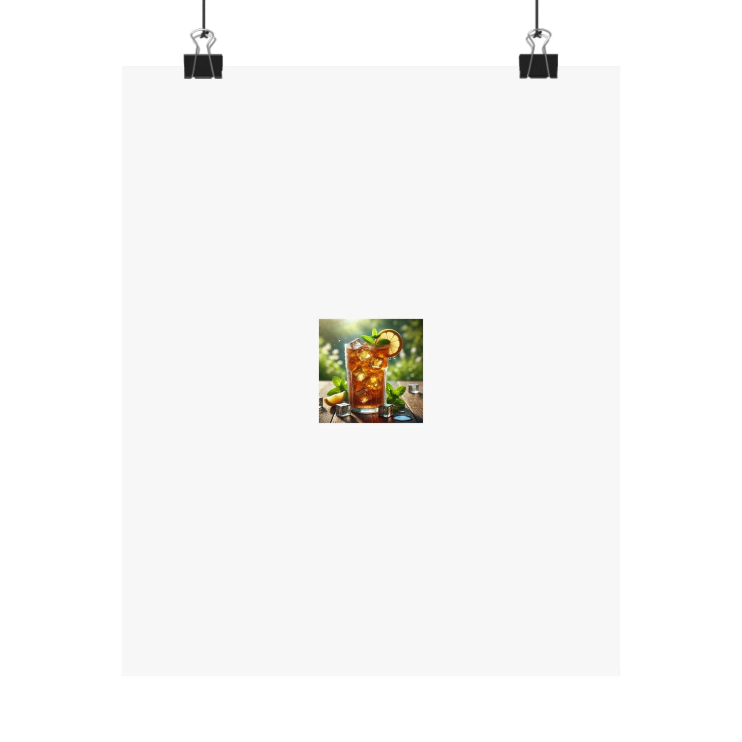 Sunlit Iced Tea Lemon Mint Kitchen Summer Drink Poster