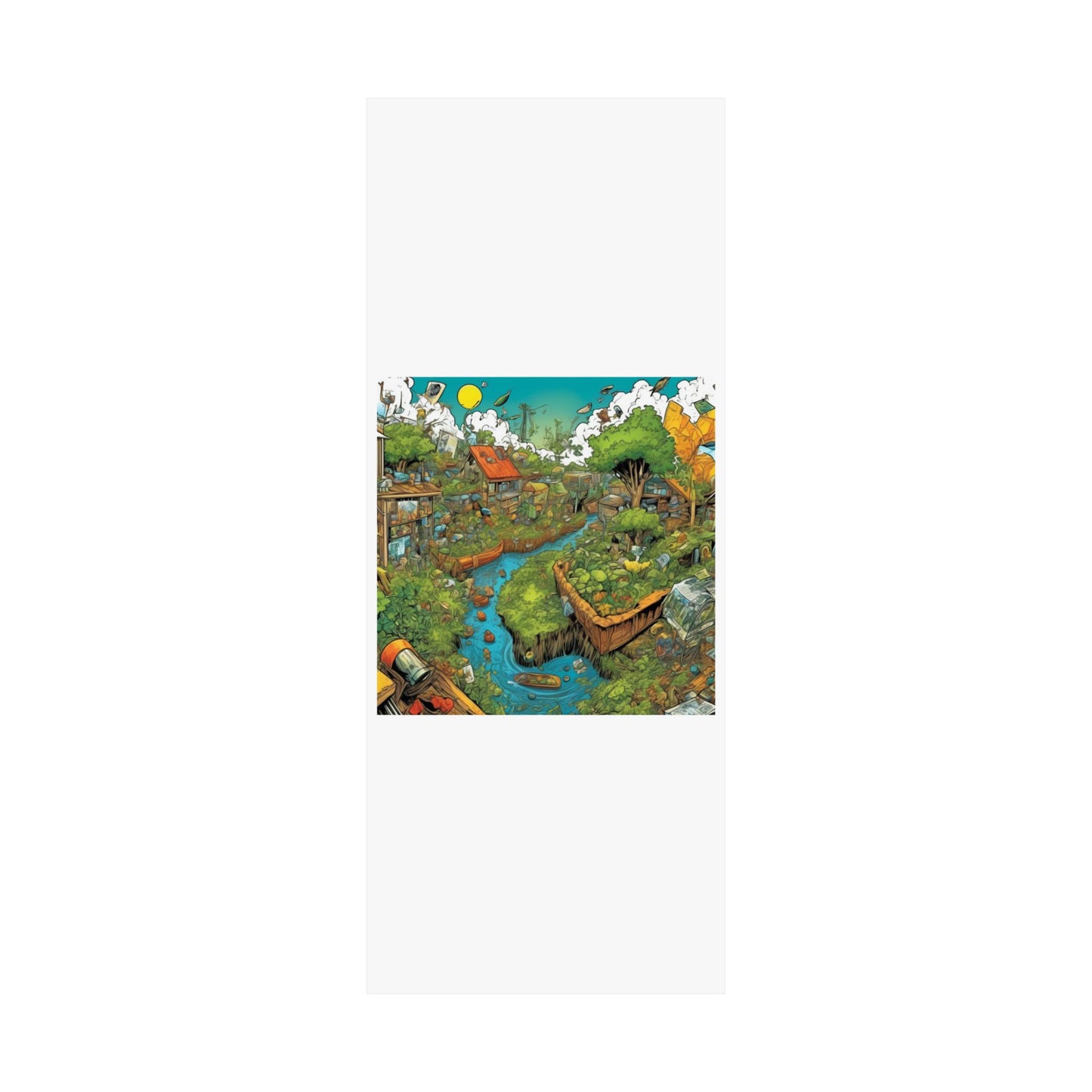 Whimsical Garden Stream Nature Gift Art Poster