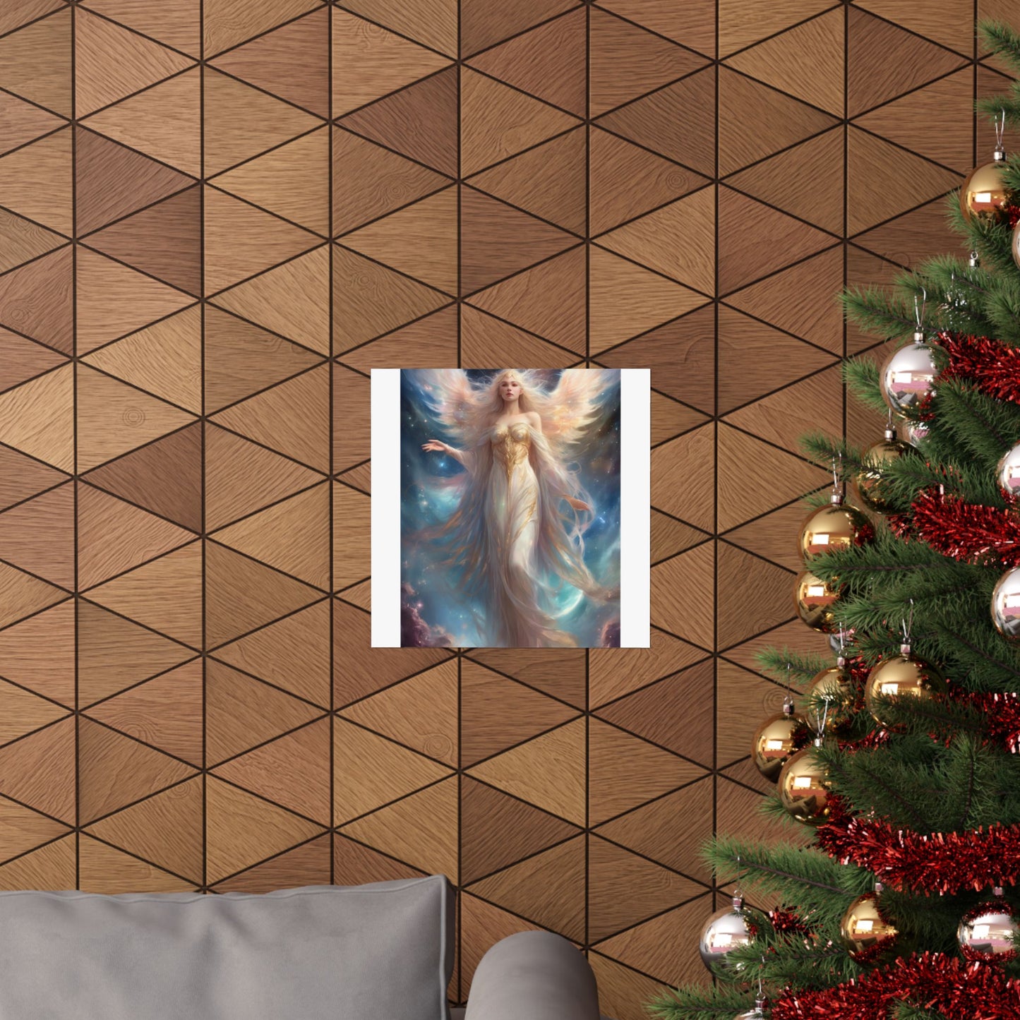 Celestial Winged Heroine Fantasy Portrait Poster