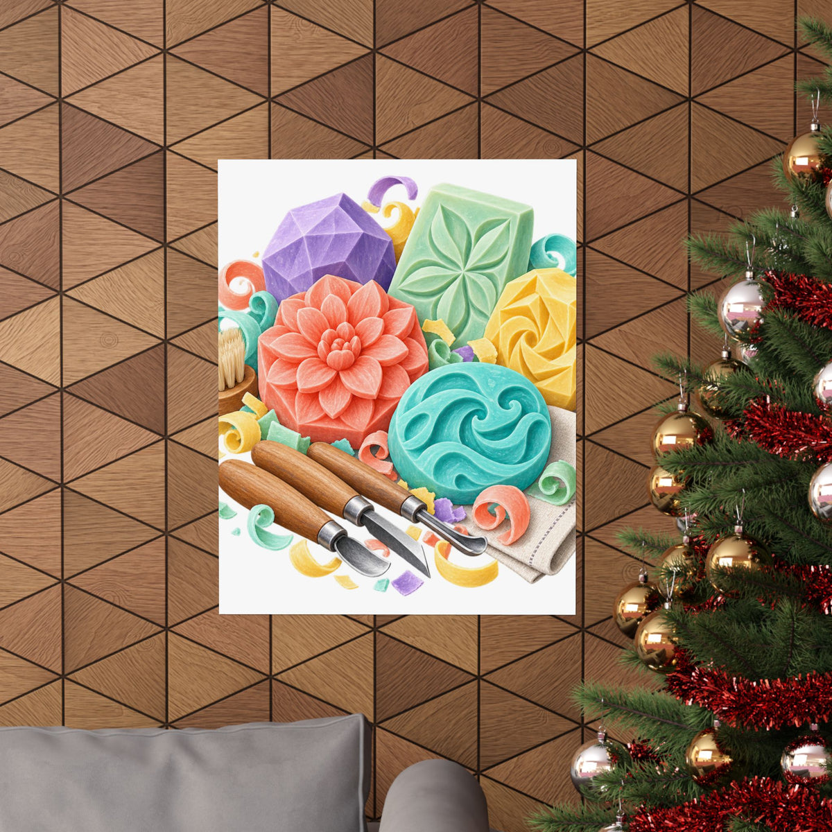 Colorful Soap Carving Workshop Poster