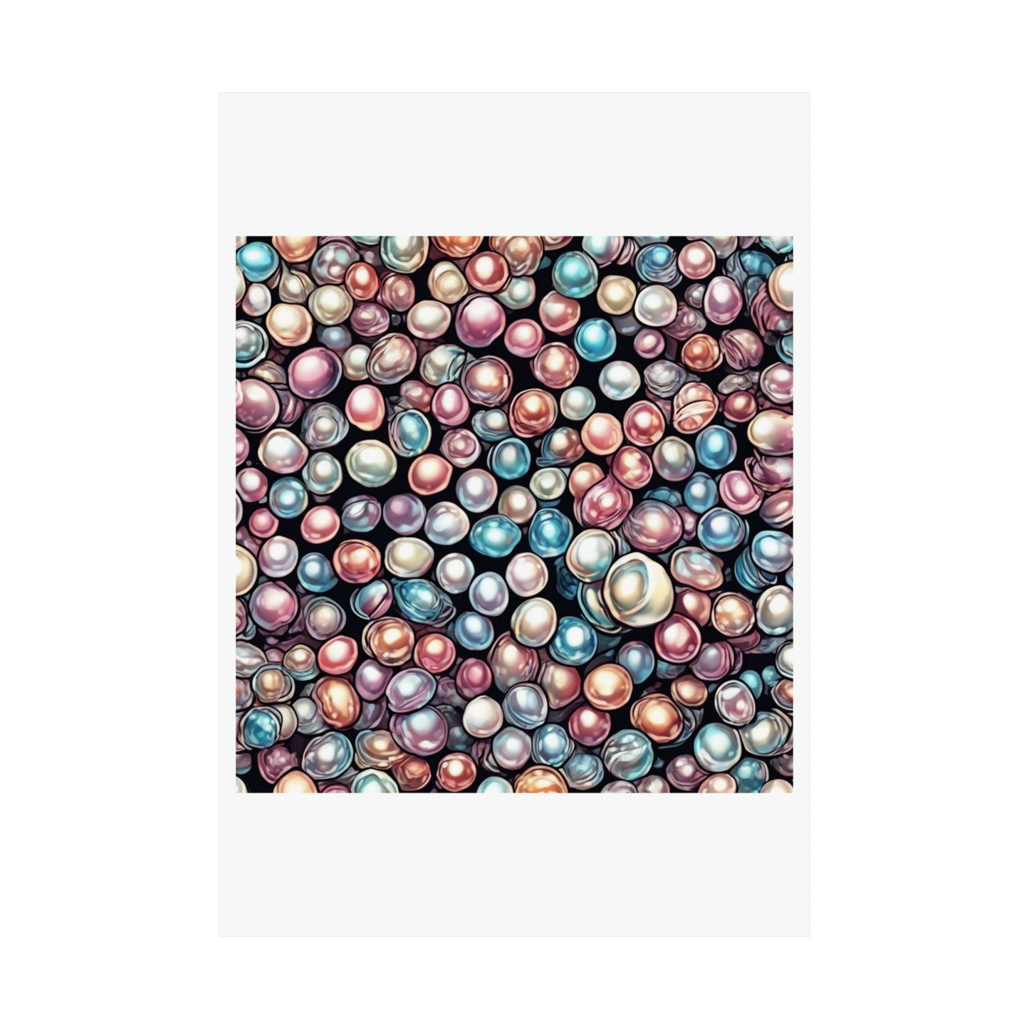 Pearl Bubble Pattern Abstract Gift Art Poster