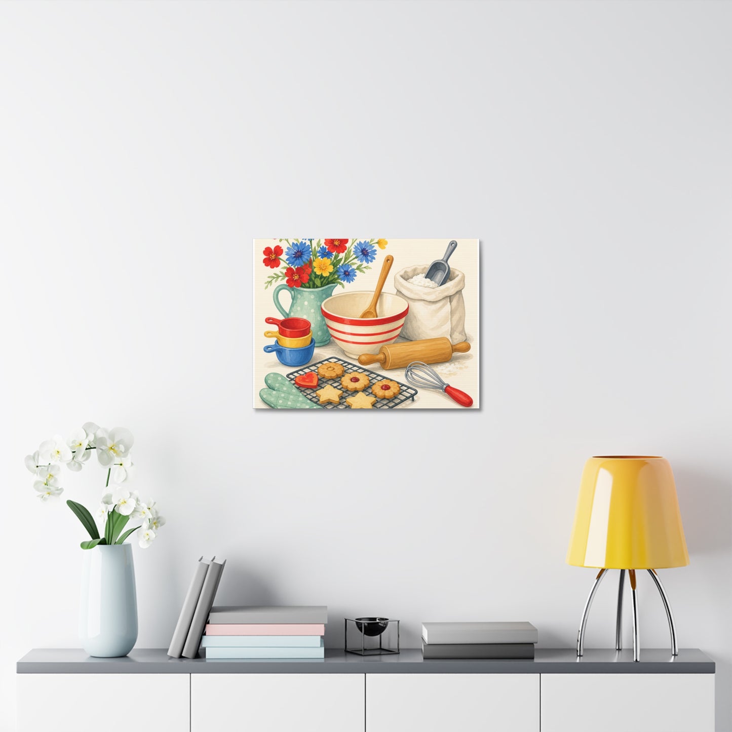 Cheerful Home Baking Hobby Canvas Art