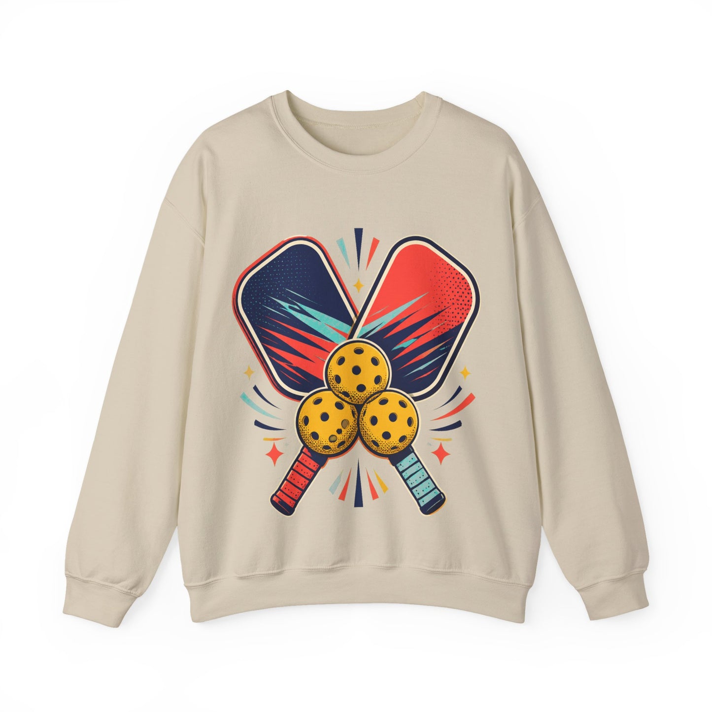 Retro Pickleball Paddles Recreational Sports Sweatshirt
