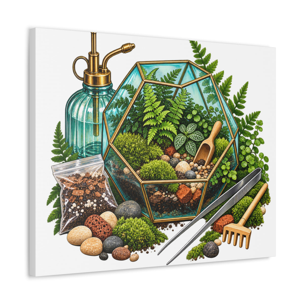 Fern Terrarium Building Workshop Canvas
