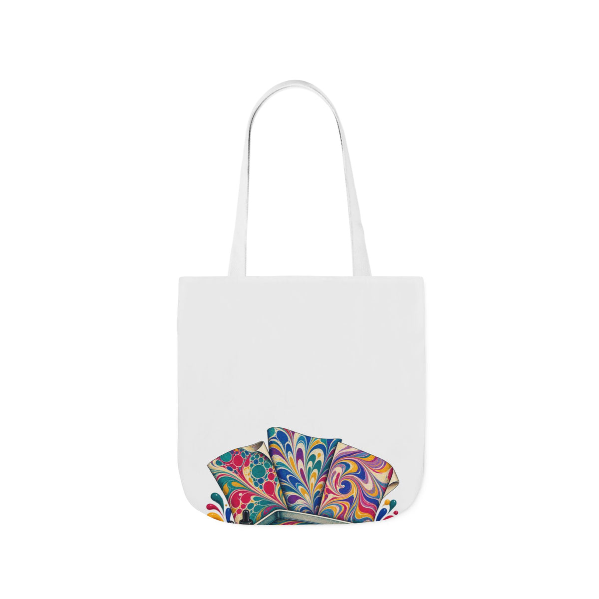 Colorful Paper Marbling Workshop Tote Bag