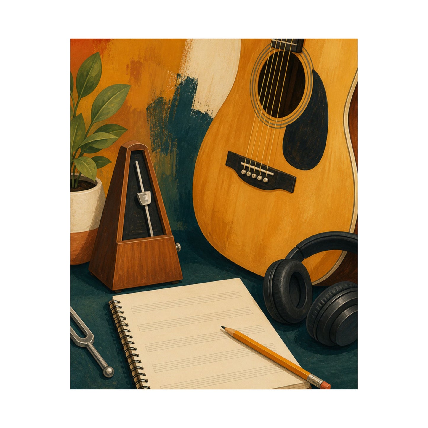 Warm Music Practice Hobby Poster