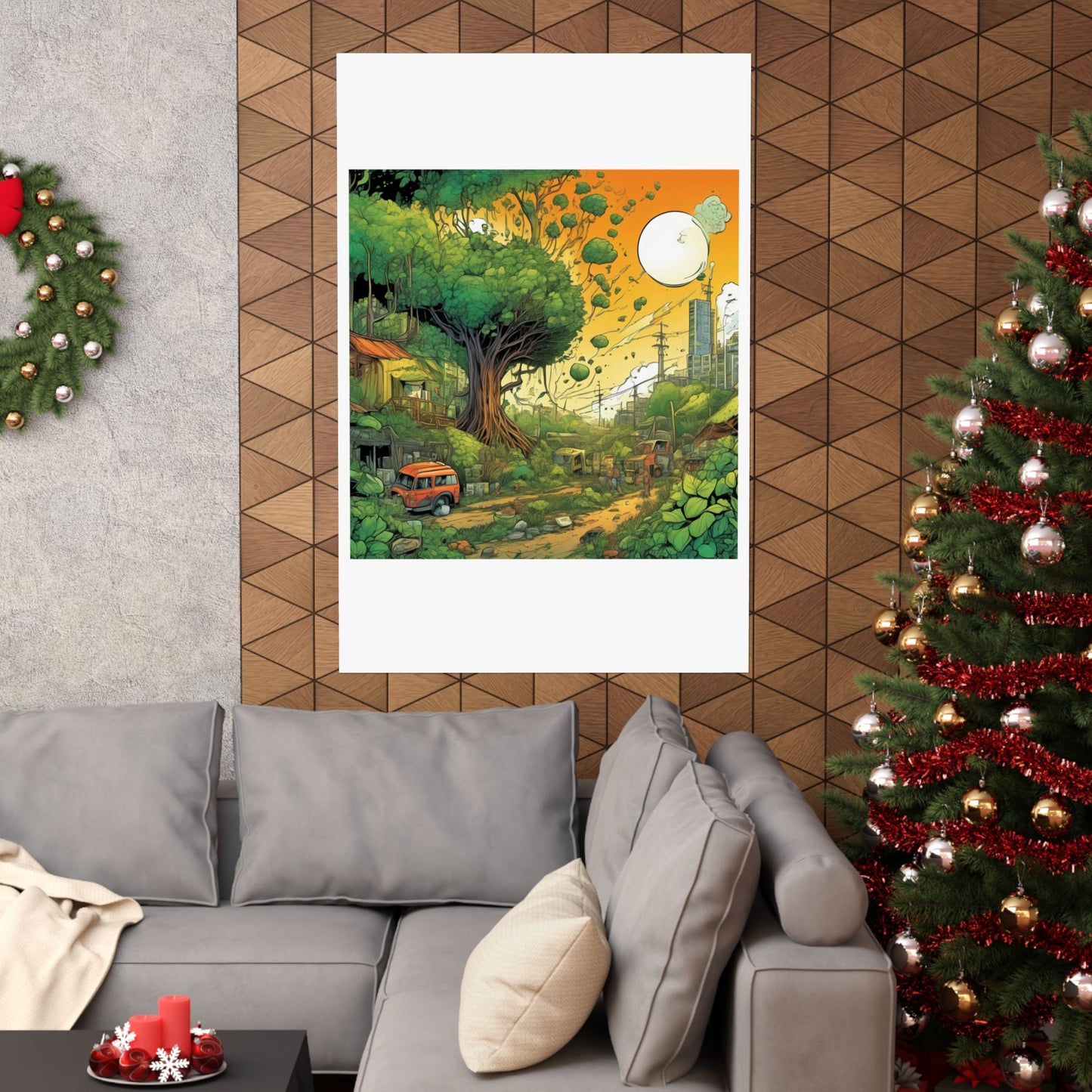 Cottage Road Landscape Nature Gift Art Poster