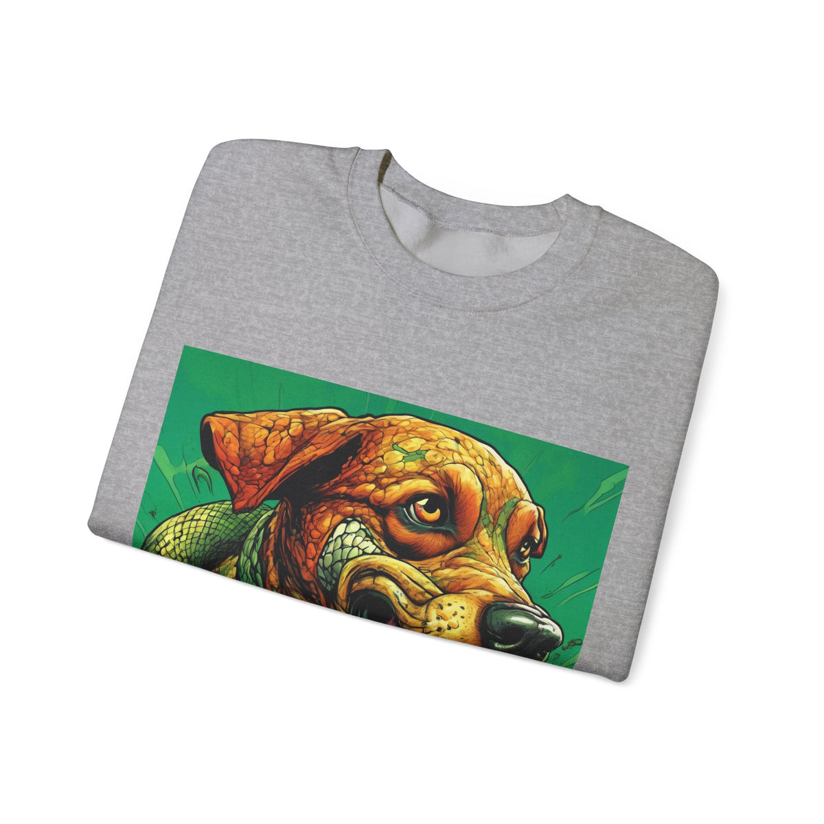 Serpent Guardian Dog Bold Fantasy Art Sweatshirt