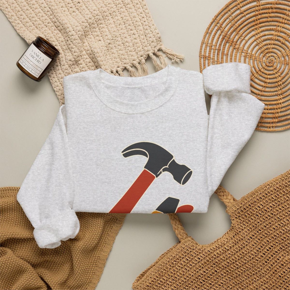 Carpenter Hammer Hand Plane Woodworking Sweatshirt