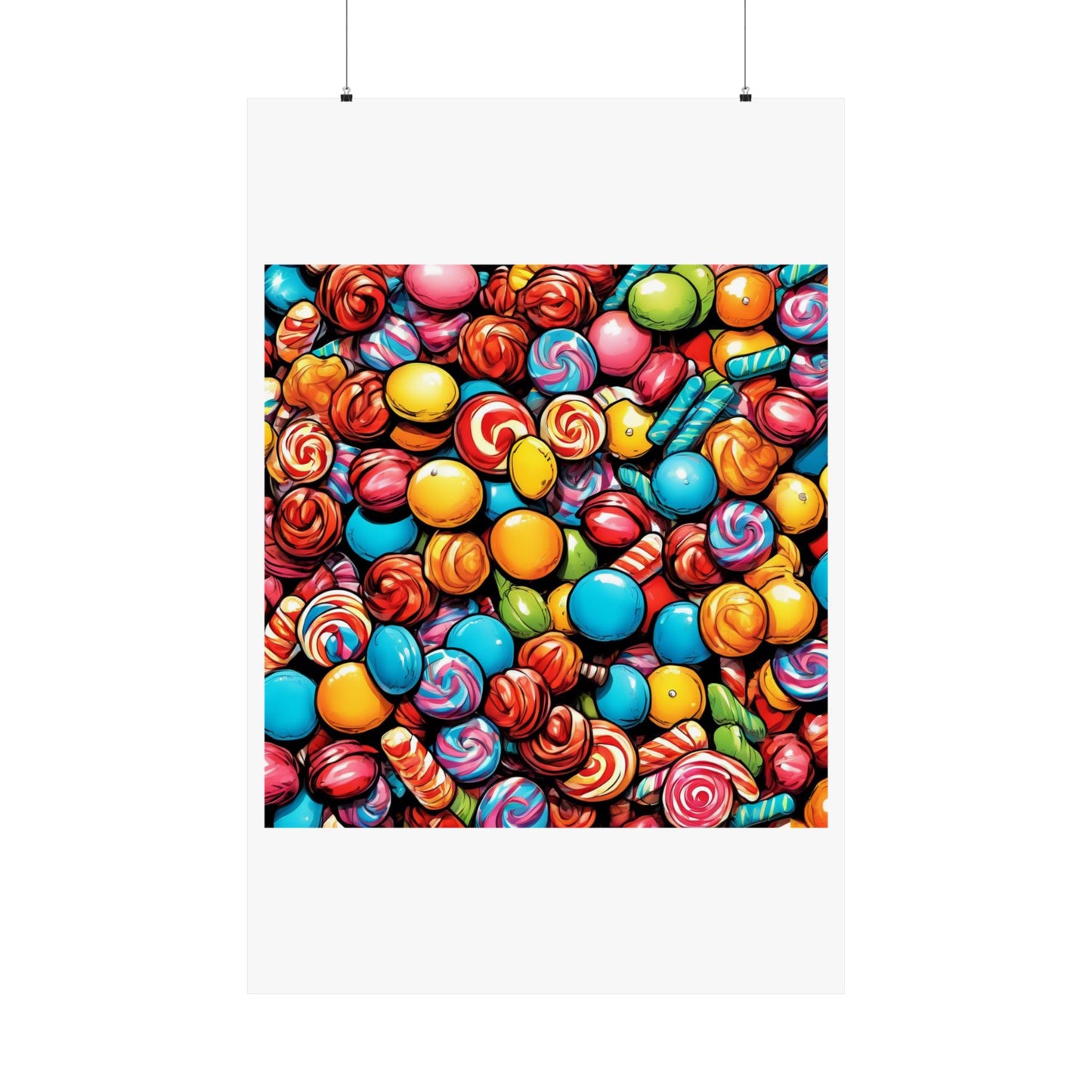 Colorful Candy Pattern Sweets Gift Art Poster