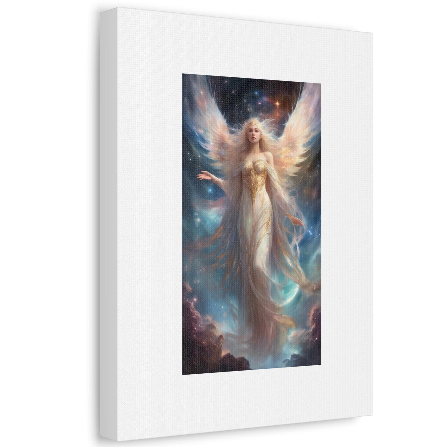 Celestial Winged Heroine Fantasy Portrait Canvas